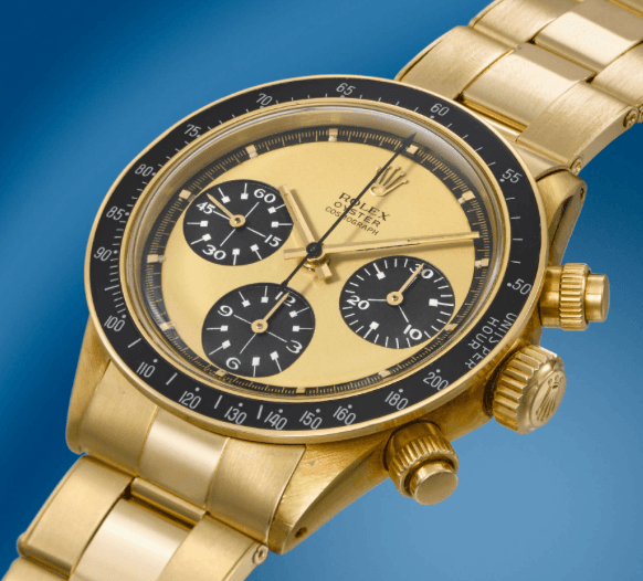 Vintage gold Rolex Daytona 6263 with Paul Newman exotic dial