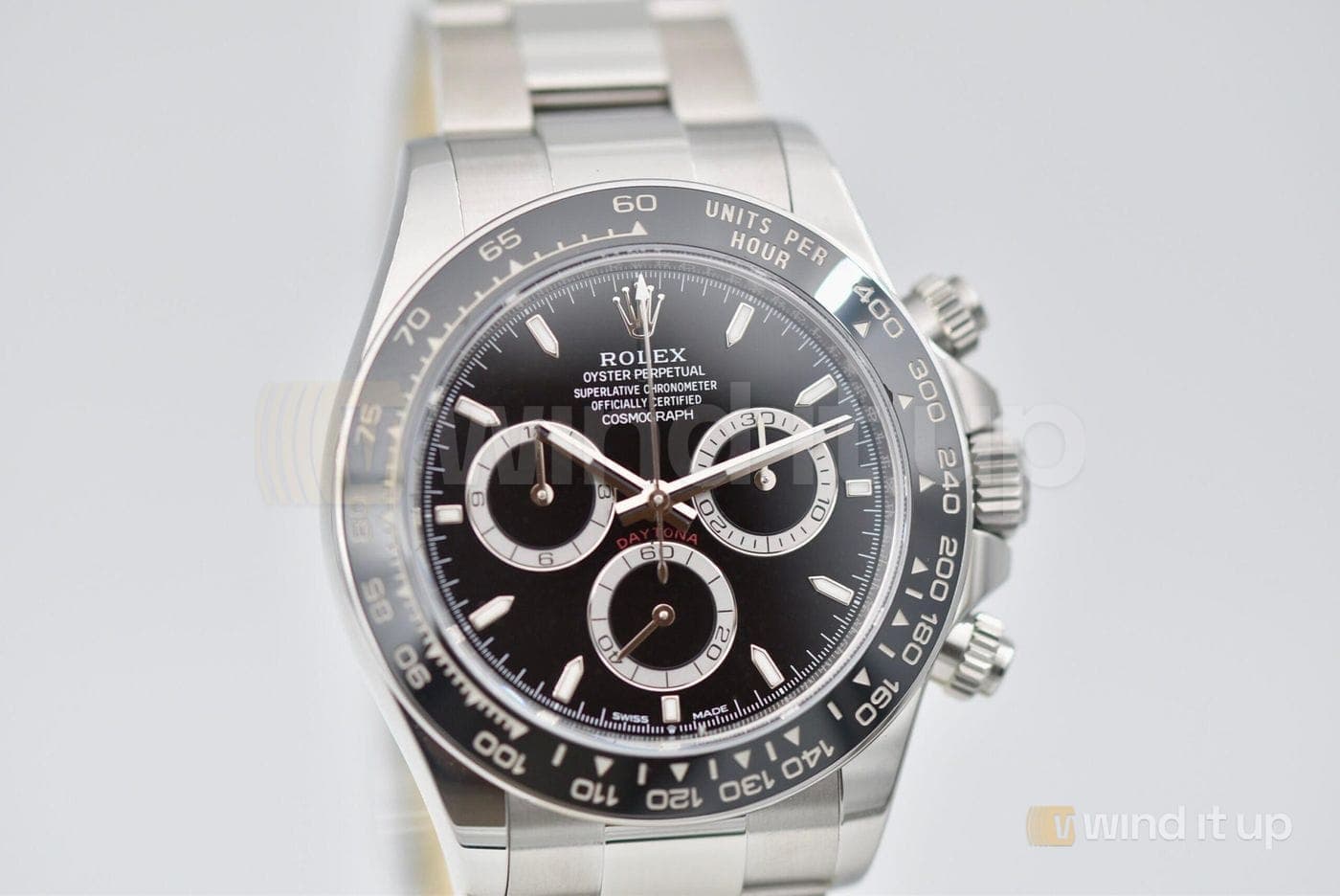 Rolex Cosmograph Daytona 126500LN — black, silver-toned counters, oystersteel, 2025