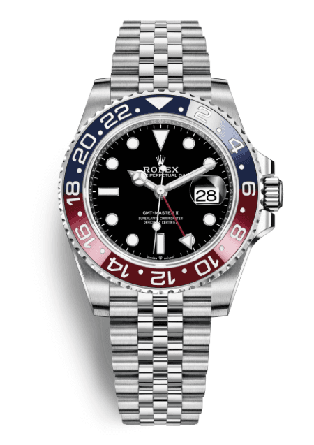 Rolex GMT-Master II 126710BLRO Pepsi with red and blue Cerachrom ceramic bezel on Jubilee bracelet — 40mm Oystersteel calibre 3285