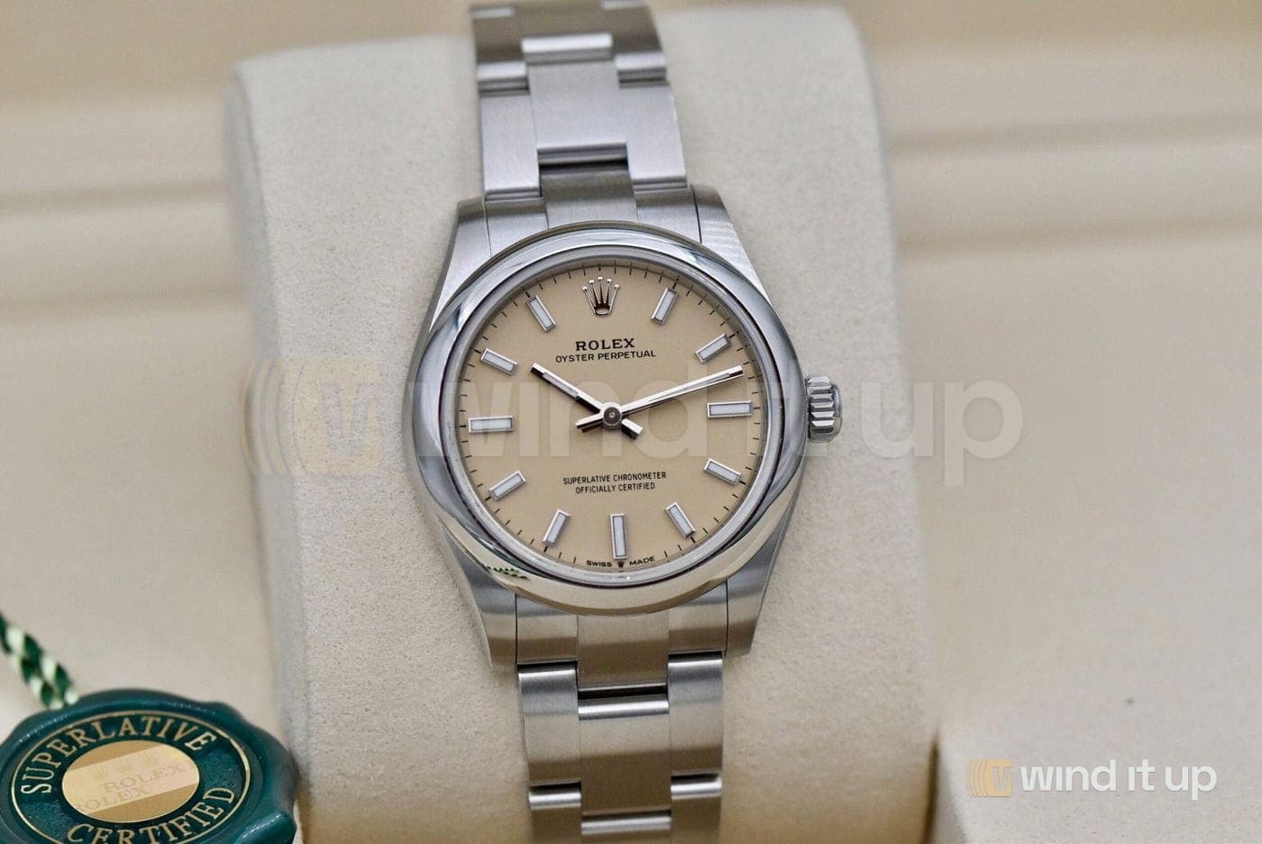 Rolex Oyster Perpetual 31 — Beige 277200 — beige lacquer, oystersteel, 2025