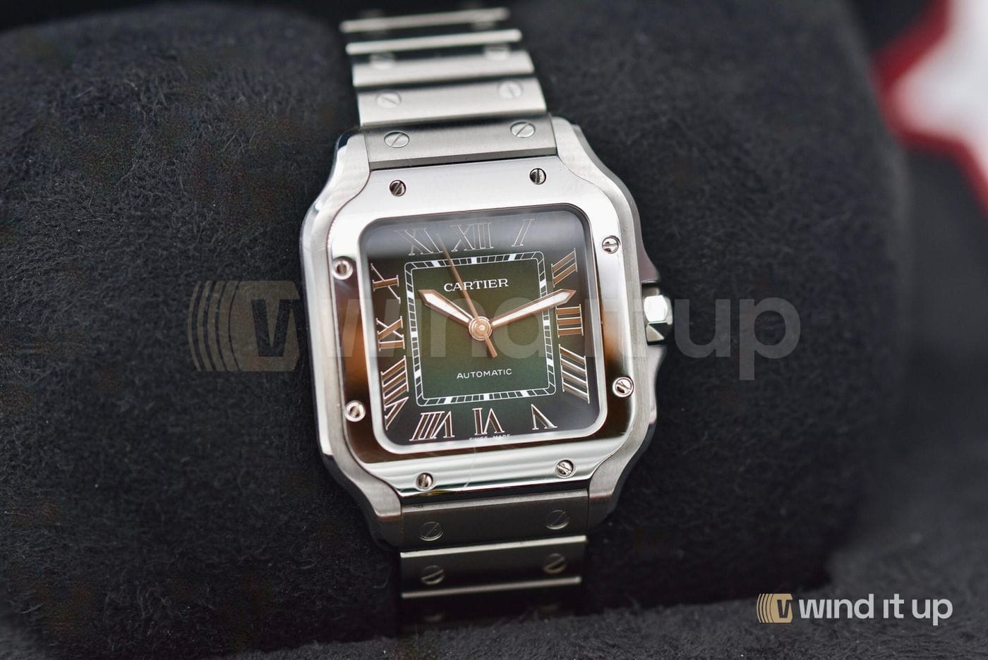 Santos de Cartier WSSA0061 green dial
